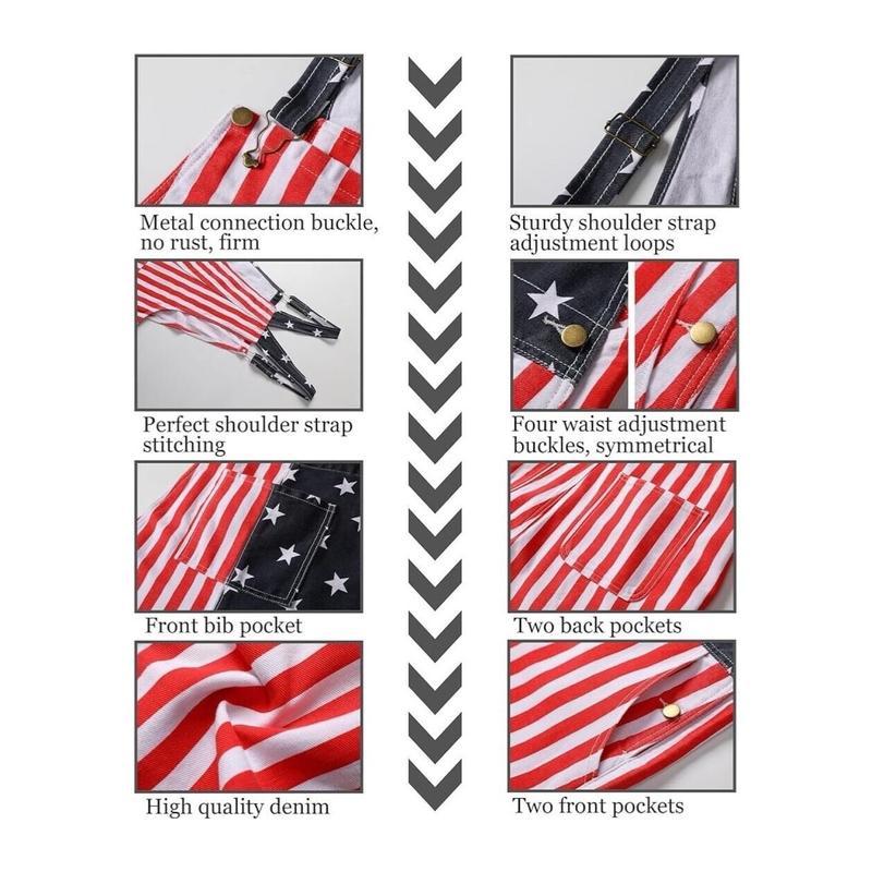 American Flag Overalls